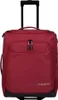 A red travel bag with wheels and a retractable handle. Produktbild-Vorschau