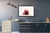 MuchoWow® MuchoWow® Gerahmtes Poster Hund mit einem roten Produktbild-Vorschau 5