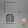 Stolná lampa Briloner Ino, látkové tienidlo, káblový Náhľad obrázku produktu 7