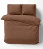 Uni Bettwäsche 240x220 cm braun schoko Doppelbett Einfarbig Produktbild-Vorschau 1