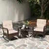 KOMFOTTEU 3-teiliges Gartenmöbel Set, 2 Rattan Produktbild-Vorschau 8