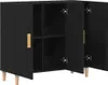 vidaXL Sideboard Schwarz Eichen-Optik 90 x 34 x 80 cm Produktbild-Vorschau 2