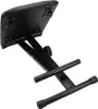 A black adjustable keyboard bench or stool, viewed from a diagonal angle. Podgląd zdjęcia produktu
