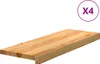 vidaXL Treppenstufen 4 Stk. Hellbraun 70x25x2 cm Massivholz Produktbild-Vorschau 1