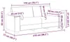 ZMH 3-Sitzer Sofa 219*77*82cm Stoff mit Kissen Hellgrau Produktbild-Vorschau 7