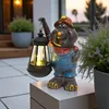 Solar Maulwurf Figur mit Laterne | LED Gartenfigur 21 cm Produktbild-Vorschau 4