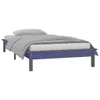 Massivholzbett mit LEDs Grau 100x200 cm Produktbild-Vorschau 3