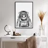 Gerahmtes Poster - Schwarzer Rahmen - Schimpanse Astronaut Produktbild-Vorschau 6