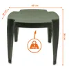 Sgabello da giardino in plastica 38x38 cm - verde - Anteprima dell’immagine prodotto 2