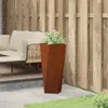 vidaXL Fioriera Rusty 30 x 30 x 75 cm Acciaio resistente Anteprima dell’immagine prodotto 4