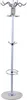 A white coat rack with multiple hooks and a circular base. Náhled obrázku produktu