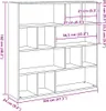 vidaXL Libreria/divisorio Artisan in rovere 105x24x102 cm Anteprima dell’immagine prodotto 8