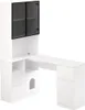 Eckschreibtisch mit Regal LED-Vitrine 120x80x180cm Produktbild-Vorschau 4