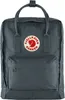 A front view of a dark grey Fjällräven Kånken backpack against a white background. Náhled obrázku produktu