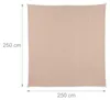 Tente pare-soleil Relaxdays, 2,5 x 2,5 m, hydrofuge, Voir les images du produit 4
