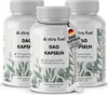 Three bottles of DAO capsules are displayed on a white background, with two capsules in the foreground. Produktbild-Vorschau