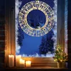 LED-metaalkrans zilver met 960 LED's in warm wit - 36 cm - Productafbeelding-voorbeeld 6