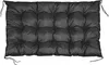 A black tufted cushion on a white background. Anteprima dell’immagine prodotto