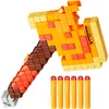 A toy blaster shaped like a Minecraft axe, with darts. Podgląd zdjęcia produktu