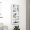 vidaXL Nástenná polica biela 36x16x90 cm Materiál drevo Náhľad obrázku produktu 2