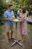 5-tlg Bistrogarnitur Balkonset Rund Ø 60cm Aluminium Stehtisch H70/110cm Produktbild-Vorschau