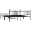 Bettgestell mit Kopf- und Fußteil Metall Schwarz 193x203 cm Produktbild-Vorschau 6