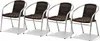 4 Stück Stabiler Aluminuim / Polyrattan Bistrostuhl Produktbild-Vorschau 2
