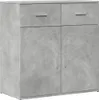 vidaXL Příborník betonový šedý 79x38x80 cm materiál na bázi Náhled obrázku produktu 2