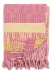 Bloomingville Decke ISNEL Pink Gelb Gestreift 160x130 cm Produktbild-Vorschau 1
