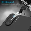 A close-up marketing image showing a camera lens protector being applied to a smartphone. Produktbild-Vorschau