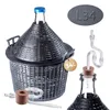 KADAX Set de bonbonnes en verre "Alatri", avec panier en Voir les images du produit 1