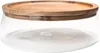 QUVIO Glasschale mit Holzdeckel - Tischdekoration - Produktbild-Vorschau 1
