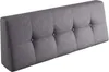 A gray upholstered headboard with button tufting. Produktbild-Vorschau