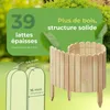 be4nature Bordure de jardin bois flexible 10 x 200 cm brun Voir les images du produit 6