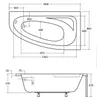 BADLAND Eckbadewanne Badewanne Cornea RECHTS 140x80 mit Produktbild-Vorschau 7