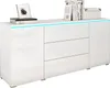 Kombinovaná komoda s bílým LED osvětlením AKASURI - bílá / Náhled obrázku produktu 4