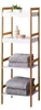 Bambus Badezimmerregal Badregal Wandregal Regal 4 Etagen 36x30x110cm Produktbild-Vorschau