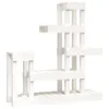 A white wooden plant stand with multiple tiers. Náhled obrázku produktu
