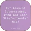 Mr. & Mrs. Panda Untersetzer Glas Spruch Stiefschwester Produktbild-Vorschau 1