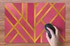 MuchoWow® Schreibtischunterlage Gold - Design - Rosa 60x40 Produktbild-Vorschau 3