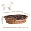 Panier pour chien en osier ovale 100X75 H27 CM Voir les images du produit 1