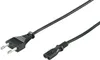 Euro Netzkabel Eurostecker  IEC60320-C7 Doppelbuchse Produktbild-Vorschau 4