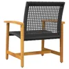 Design Gartenstühle 2 Stk. Schwarz Poly Rattan und Produktbild-Vorschau 6