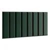 A dark green upholstered wall panel with vertical channels, displayed against a white background. Anteprima dell’immagine prodotto