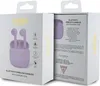 The image shows the retail packaging of a pair of purple wireless earbuds. Náhľad obrázku produktu