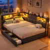 INONEFT Gestoffeerd bed met opbergruimte, 140x200 cm, met Productafbeelding-voorbeeld 1