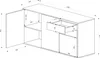 doporro Sideboard Kommode 120 cm in Matt Weiß Produktbild-Vorschau 9