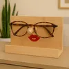 UNUS Brillenständer aus Bambus, Brillenhalter, mit Lippen Produktbild-Vorschau 2