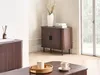 BELIANI Sideboard Dunkelbraun MDF-Platte mit 2 Schiebetüren Produktbild-Vorschau 2