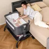 COSTWAY Lit d'appoint 3 en 1, Lit de voyage pour bébé Voir les images du produit 2